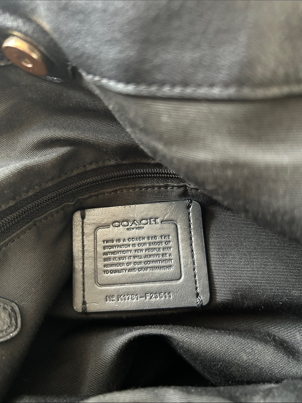 Coach Lexy Black Pebbled Leather Shoulder Bag - Picture 12 of 16